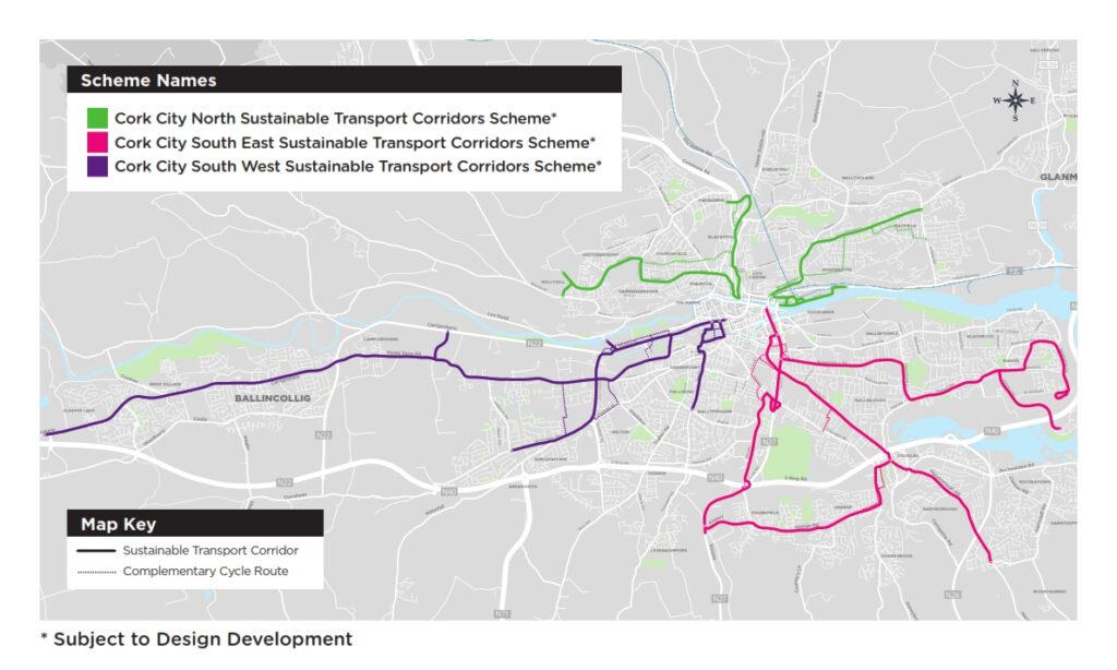 BusConnects Cork Overall Schemes Map