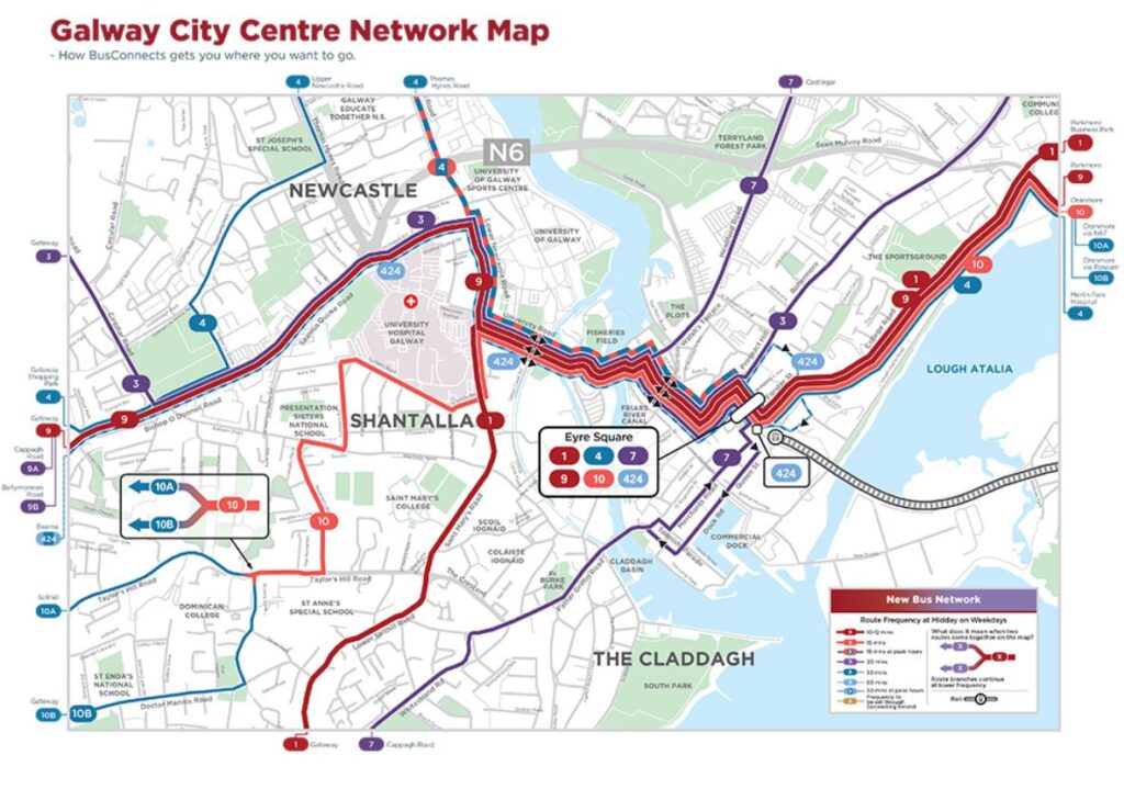 Galway City Centre Network Map